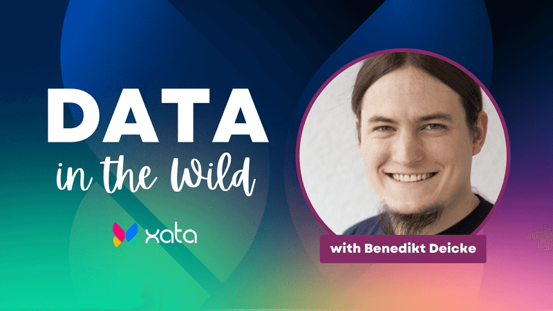 Data in the wild cover with photo of Benedikt Deicke